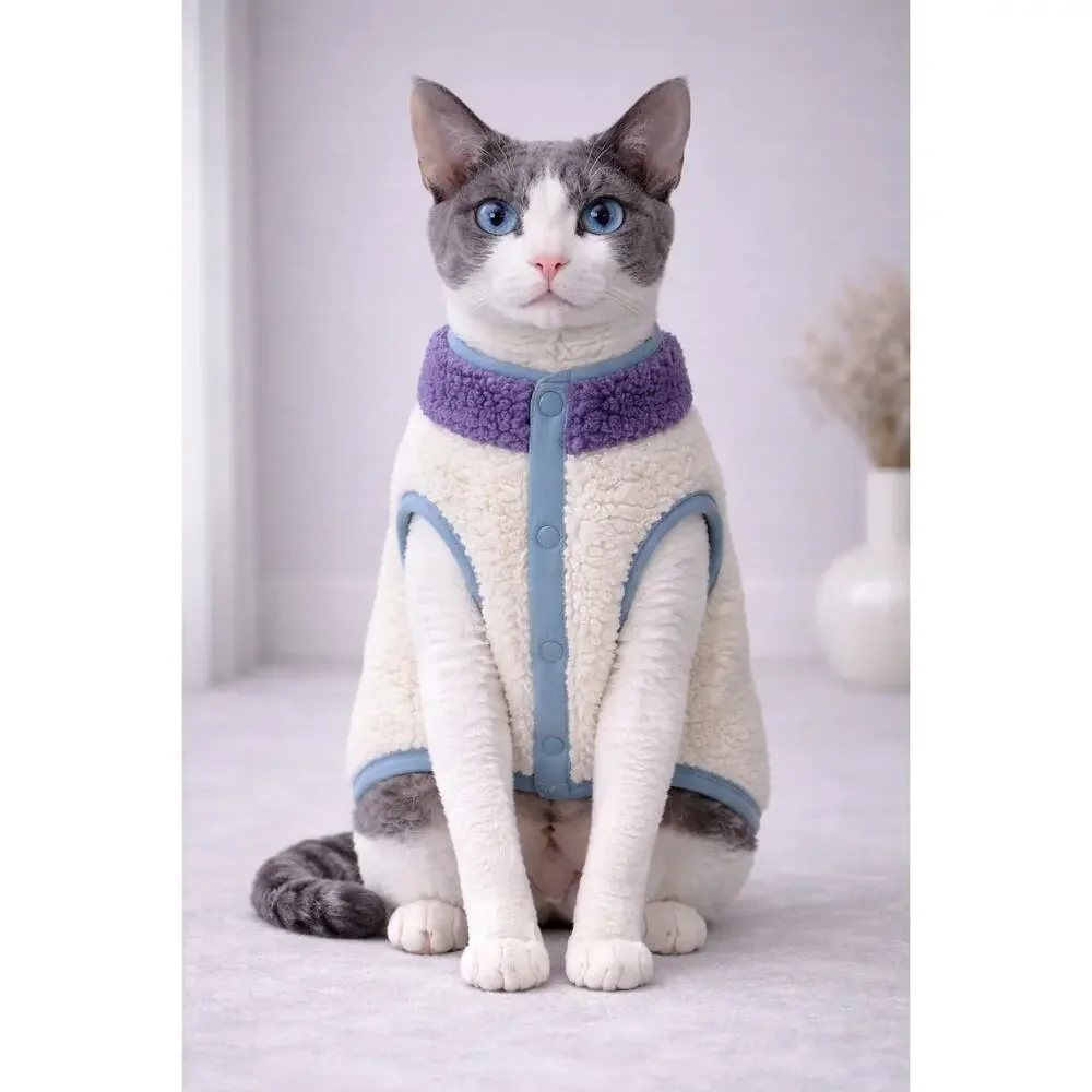 🐶 Cozy Sherpa Fleece Pet Vest | Small Dog 5–8 lbs Warm Jacket